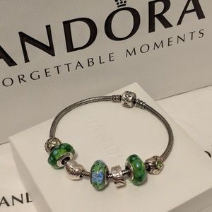 Authentic 8.5" Oxidized Pandora Bracelet